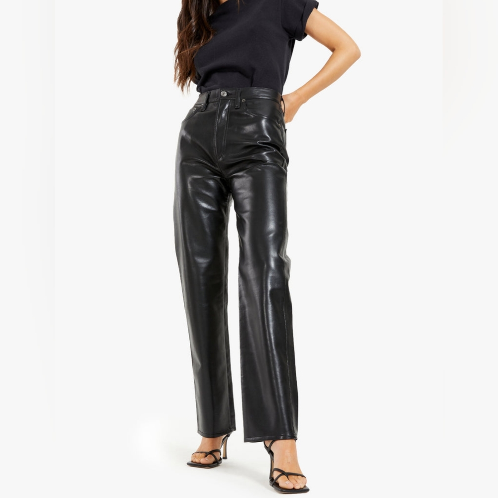 Agolde 90s Pinch Waist Recycled Leather Pants Size 33